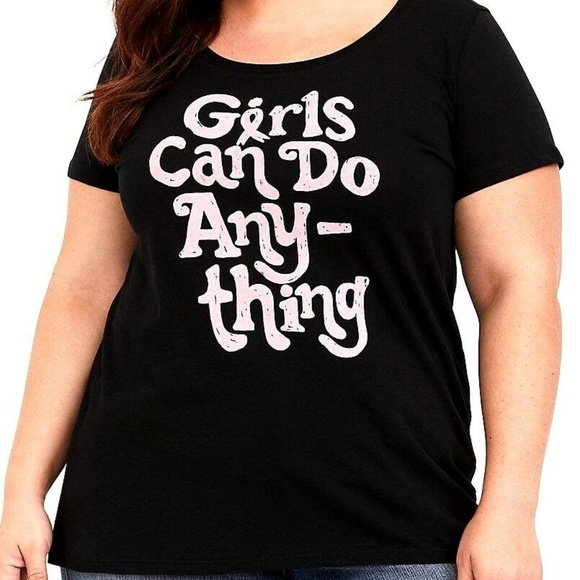 Torrid 3X T-Shirt Tee Top "Girls Can Do Anything" - Picture 4 of 4